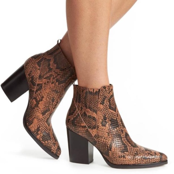 Marc Fisher Shoes - Marc Fisher Alva Snakeskin Heeled Bootie